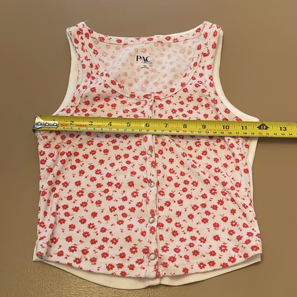 PAC Sun Tank Tops XS White and Red Floral - Picture 6 of 7